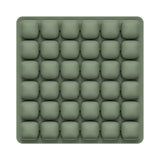Dark Green Portable 3D Aircell Travel Inflatable Seat Cushion with Built-in Pump – 36 Airbags Ergonomic Pressure Relief Pad with Lycra Cover & Non-Slip Base for Office Car Flight Long Sitting