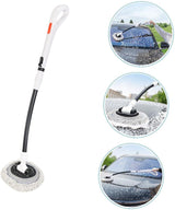 Professional Telescopic(55-120cm) Car Microfiber Wash Mop - 90° Rotating Detachable Brush Head, 15° Ergonomic Curved Rod & Handle - Durable Aluminum Alloy Chenille Brush for Car, Home and Window Cleaning