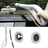 Professional Telescopic(55-120cm) Car Microfiber Wash Mop with 2 Brush Cover - 90° Rotating Detachable Brush Head, 15° Ergonomic Curved Rod & Handle - Durable Aluminum Alloy Chenille Brush for Car, Home and Window Cleaning