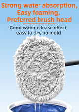 Professional Telescopic(55-120cm) Car Microfiber Wash Mop with 2 Brush Cover - 90° Rotating Detachable Brush Head, 15° Ergonomic Curved Rod & Handle - Durable Aluminum Alloy Chenille Brush for Car, Home and Window Cleaning