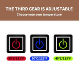 1 Pairs Wireless Electric 3 Levels Heated Fingerless Gloves  with Windproof Waterproof PU Leather, USB-C Rechargeable Outdoor Activities Hand Warmer for Men Women Riding Home Office - Top-Down View