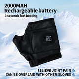 1 Pairs Wireless Electric 3 Levels Heated Fingerless Gloves  with Windproof Waterproof PU Leather, USB-C Rechargeable Outdoor Activities Hand Warmer for Men Women Riding Home Office - 45-Degree Angle