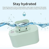 Pink Portable USB Baby Wipe Warmer with LED Display and Top-Heating Moisture Protection – Intelligent Constant Temp Dispenser Case for Travel and Home - Rear View