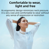 Black Reusable Neck Cooling Ring – 360° Omnidirectional Wearable Ice Collar for Summer Heat Relief, Battery-Free Ergonomic Cooling Tube for Outdoor Sports Fitness