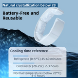Blue Reusable Neck Cooling Ring – 360° Omnidirectional Wearable Ice Collar for Summer Heat Relief, Battery-Free Ergonomic Cooling Tube for Outdoor Sports Fitness - Front View