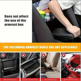 Multifunctional Quilted Leather Car Between-Seat Organizer with Adjustable Buckles and Armrest Box Support – Large Capacity Car Interior Pocket for Handbags Phones Drinks - Top-Down View