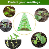 10-Pack Reusable Garden Seedling Protective Covers with Securing Earth Pegs – Ventilated Windproof and Frost Guard Cones for Veggie & Flower Saplings - 45-Degree Angle