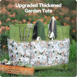 Premium 9-Piece Aluminium Alloy Garden Tool Set with Durable Storage Tote Bag – Heavy Duty Gardening Hand Kit with Ergonomic Handles, Pruning Shears and Spray Bottle - Side View