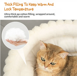 Pink Plush Round Pet Bed with Gap Entry & Removable Cushion S Size - Thickened Warm Anti Slip Cats and Dogs Donut Nest for All Seasons, Cozy and Soft Sleeping Bed for Home Use, L Size 60*60*15CM