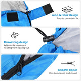 210 x 75cm Beige Portable Envelope Camping Sleeping Bag 1.3kg Thickened Warm Sleeping Bag with Carry Bag, Convertible Blanket Design & 4 Seasons Cold Weather or Warm for Hiking Travel Indoor Outdoor Use