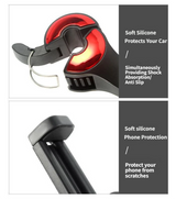 4 Pack Red Car Headrest Hook with Phone Holder for Purses Bags and 4-6.5 Inch Smartphones, Universal 360 Rotation Back Seat Storage Hook and Mobile Stand