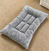 90 x 45CM Large Plush Pet Bed Mat for Dogs & Cats – Light Grey Double-Sided Soft Cushion, Breathable Moisture-Resistant Sleeping Pad for Small, Medium & Large Pets - Top-Down View