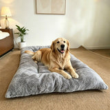 60 x 120CM Large Plush Pet Bed Mat for Dogs & Cats – Light Grey Double-Sided Soft Cushion, Breathable Moisture-Resistant Sleeping Pad for Small, Medium & Large Pets