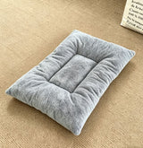 40 x 60CM Large Plush Pet Bed Mat for Dogs & Cats – Light Grey Double-Sided Soft Cushion, Breathable Moisture-Resistant Sleeping Pad for Small, Medium & Large Pets - Front View