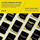 I'M NOT DRUNK Drinking 55-Card Game - Compact Party Fun Multiple Players Drinking Card Game Set for Friends, Couples & Game Nights - Side View