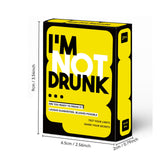 I'M NOT DRUNK Drinking 55-Card Game - Compact Party Fun Multiple Players Drinking Card Game Set for Friends, Couples & Game Nights - 45-Degree Angle