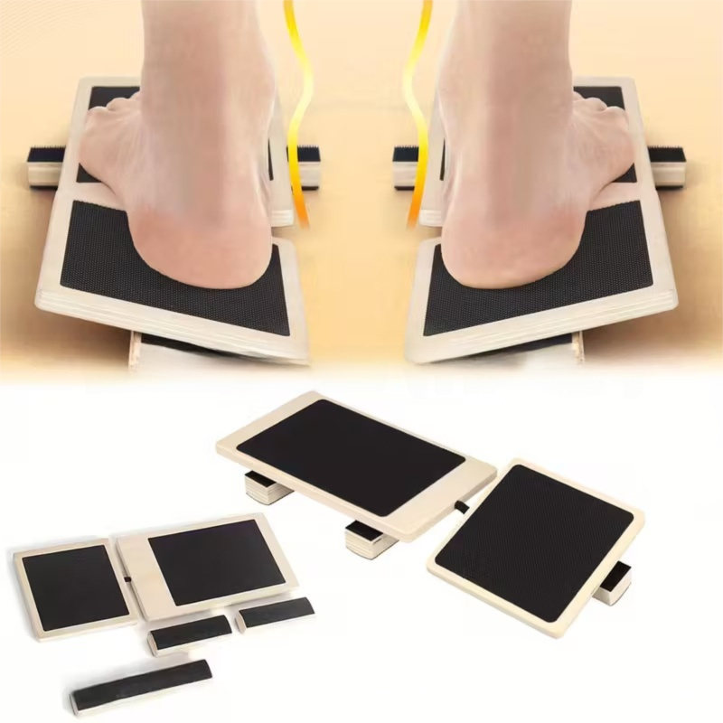 2-Pack Professional Wooden Balance Boards Set – Ankle Rehabilitation & Stability Trainer for Physical Therapy, Yoga and Core Strength