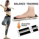 2-Pack Professional Wooden Balance Boards Set – Ankle Rehabilitation & Stability Trainer for Physical Therapy, Yoga and Core Strength - Front View