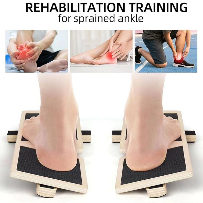 2-Pack Professional Wooden Balance Boards Set – Ankle Rehabilitation & Stability Trainer for Physical Therapy, Yoga and Core Strength
