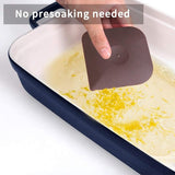 8-Pack Coffee Nylon Non-Stick Pan Scraper Set with Ergonomic Angled Edges Design – Multipurpose Kitchen Cleaning Scraper for Cast Iron, Bakeware & Cookware