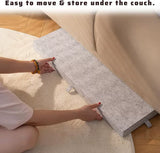 Silver Grey Foldable Anti-Slip Felt Jigsaw Puzzle Board with 6 Sorting Drawers – Lightweight 1000 Piece Puzzle Table Mat, 2-in-1 Neck-Friendly Storage Stand and Protective Cover for Unfinished Puzzle - Side View