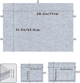 Silver Grey Foldable Anti-Slip Felt Jigsaw Puzzle Board with 6 Sorting Drawers – Lightweight 1000 Piece Puzzle Table Mat, 2-in-1 Neck-Friendly Storage Stand and Protective Cover for Unfinished Puzzle - Rear View