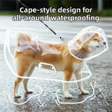 4XL Size Waterproof EVA Transparent Dog Hooded Raincoat and Pet Full-Coverage Poncho with Adjustable Snaps & Hidden Leash Opening, Quick-Drying and Easy to Clean for Small Medium Large Dogs