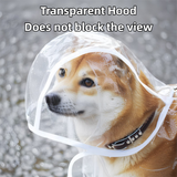 4XL Size Waterproof EVA Transparent Dog Hooded Raincoat and Pet Full-Coverage Poncho with Adjustable Snaps & Hidden Leash Opening, Quick-Drying and Easy to Clean for Small Medium Large Dogs