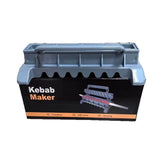 Grey Portable Folding Kebab Maker and BBQ Skewer Tool - Hygienic Quick Efficient Kebab Preparing for Outdoor BBQ, Camping & Kitchen Cooking - 45-Degree Angle