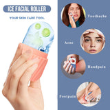 Multifunctional Skincare & Massage Kit with 80ml Rose Red Silicone Facial Ice Roller, Stainless Steel Heart-Shaped Gua Sha Board, 2 Pack Lymphatic Drainage Massage Brushes for Skin Cooling and Absorption Enhancing, Blood Circulation and Puffiness Reducing