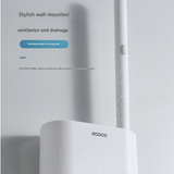White and Grey Disposable Toilet Brush with Wall Mount Holder set - No Touch Replacement System, 360 Degree Rotating Head with Built-in Cleaning Solution, Space Saving Bathroom Cleaner for Homes - Extra Image