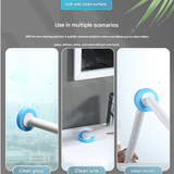 White and Black Disposable Toilet Brush with Wall Mount Holder set - No Touch Replacement System, 360 Degree Rotating Head with Built-in Cleaning Solution, Space Saving Bathroom Cleaner for Homes - Extra Image