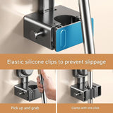1 pack Milky white Suction Cup Mop and Broom Holder Wall Mount - No Drill Adhesive Hook for Bathroom, Kitchen and Laundry, Strong Hold Reusable Storage Organiser for Cleaning Tools - Top-Down View