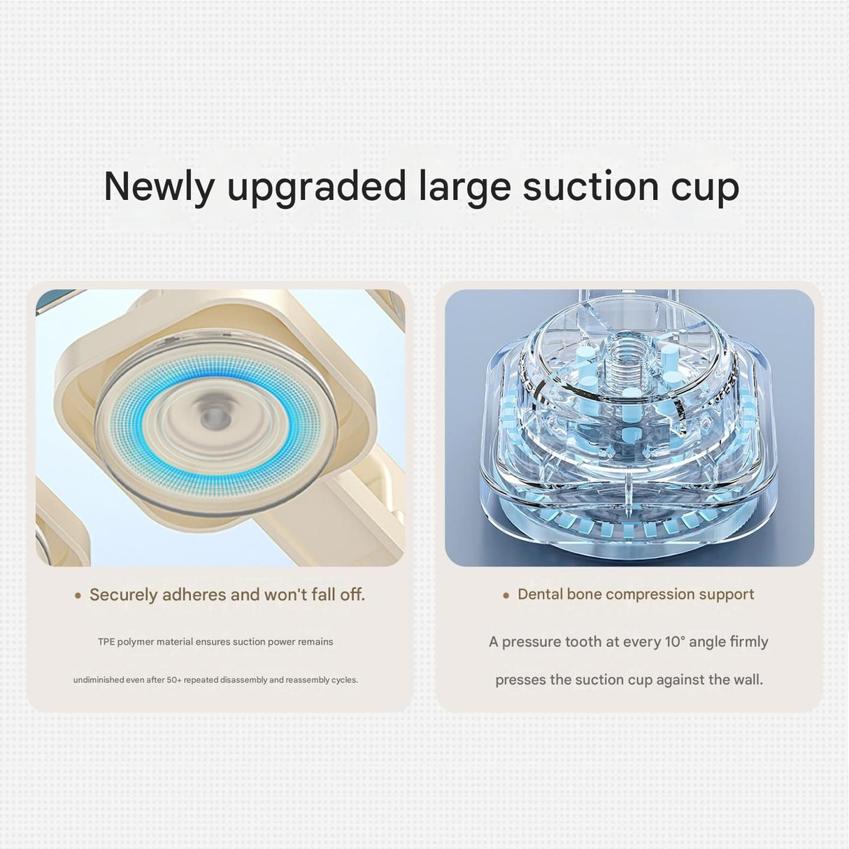 3 pack Milky white Suction Cup Mop and Broom Holder Wall Mount - No Drill Adhesive Hook for Bathroom, Kitchen and Laundry, Strong Hold Reusable Storage Organiser for Cleaning Tools