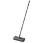 Grey Floor Scrub Brush with V-Shaped Bristles - 360 Degree Rotating Long Handle Gap Cleaner for Bathroom Tiles, Grout and Corners, Heavy Duty Scraper and Brush Combo for  Homes