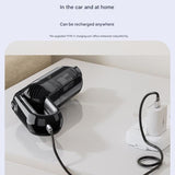 Cordless Handheld Vacuum Cleaner set -  USB Rechargeable Portable Car Vacuum with Detachable Nozzle, Lightweight Dust Buster for Car Interior, Home, Office and Pet Hair - Rear View