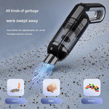 Cordless Handheld Vacuum Cleaner set -  USB Rechargeable Portable Car Vacuum with Detachable Nozzle, Lightweight Dust Buster for Car Interior, Home, Office and Pet Hair - Front View