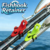 4-piece Fishing Rod Hook Keeper Set - Car Shaped Lure Holder, ABS Plastic Bait Clip with Rubber Rings, Portable Tackle Accessory for Surf Fishing and Lure Fishing - Front View