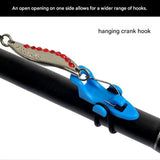 4-piece Fishing Rod Hook Keeper Set - Car Shaped Lure Holder, ABS Plastic Bait Clip with Rubber Rings, Portable Tackle Accessory for Surf Fishing and Lure Fishing - Rear View
