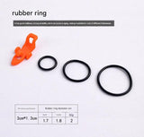 4-piece Fishing Rod Hook Keeper Set - Car Shaped Lure Holder, ABS Plastic Bait Clip with Rubber Rings, Portable Tackle Accessory for Surf Fishing and Lure Fishing - Low Angle