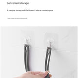 8-Piece   Cleaning Brush Set（Includes 8 transparent hooks） - Stainless Steel Scraper, Brass, Carbon Steel and Nylon Bristles - Multi-Purpose Scrubber for Kitchen Stove, Bathroom Tiles and Grout - Space Saving Design - Low Angle