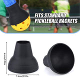 Black Silicone Pickleball Ball Retriever Attachment for Paddle Handle Easy Ball Pickup Training Accessory  No Bend Training Aid for Players - Front View