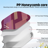 1 pcs Dreamy Purple Fiberglass Pickleball Paddle Lightweight PP Honeycomb Core Training Racket for Beginners and Recreational Play with Cushioned Grip
