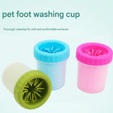 Green big size Pet Paw Cleaner Cup Portable Dog Paw Washer with Soft Silicone Bristles TPR Silicone Cleaning Cup for Muddy Paws Dogs and Cats