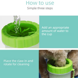 Green big size Pet Paw Cleaner Cup Portable Dog Paw Washer with Soft Silicone Bristles TPR Silicone Cleaning Cup for Muddy Paws Dogs and Cats