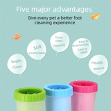 Green big size Pet Paw Cleaner Cup Portable Dog Paw Washer with Soft Silicone Bristles TPR Silicone Cleaning Cup for Muddy Paws Dogs and Cats - Extra Image