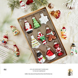 6-piece Christmas Glass Ornament Set – Santa, Snowman & Holiday Character Hanging Decorations for Christmas Tree and Festive Home Decor