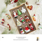 6-piece Christmas Glass Ornament Set – Santa, Snowman & Holiday Character Hanging Decorations for Christmas Tree and Festive Home Decor