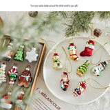 6-piece Christmas Glass Ornament Set – Santa, Snowman & Holiday Character Hanging Decorations for Christmas Tree and Festive Home Decor