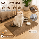 Brown S size 40*60cm Soft Cat Scratching Mat & Lounge Bed – Durable Furniture Protector Rug, Washable Scratch Pad for Cats and Small Pets